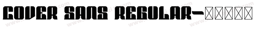 Cover sans Regular字体转换